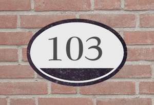 Belgische huisnummers ovaal