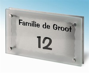 401 naamplaatje rvs  afmeting: 25 x 15 cm