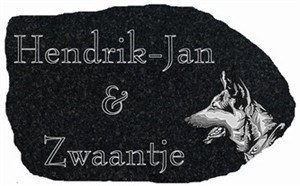 Graniet stenen naambord 