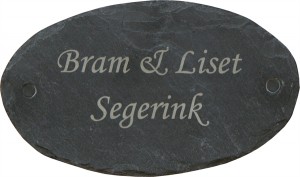 Leisteen naambord 