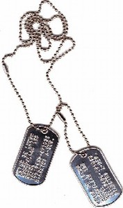 IDENTITEITSPLAATJES/ U.S. army dogtag