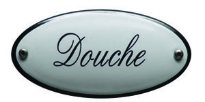 Emaille deurbordje Douche