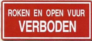 Roken en open vuur verboden