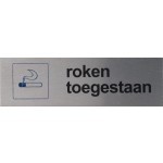 Roken toegestaan Pictogram rvs