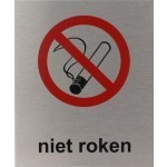 Niet roken rvs Pictogram 