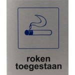 Roken toegestaan rvs Pictogram 