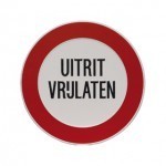 Uitrit vrijlaten verbodsbord