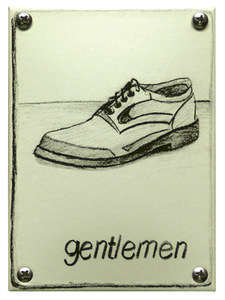 Toilet bord gentlemen schoen