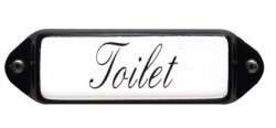 Emaille Toilet bord oor