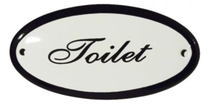 Goedkoop emaille toilet bordje