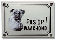 Boxer Honden naamplaat. Pas op Waakhond