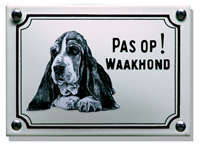 Hushpuppy Honden naamplaat. Pas op Waakhond