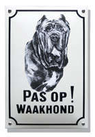 Mastif Honden naambord. Pas op Waakhond