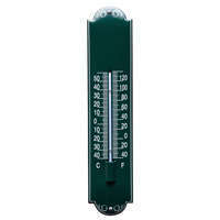 Emaille thermometer deco Groen-Crème