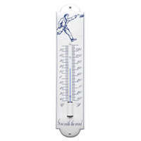 Emaille thermometer Kunst design Man met hoed