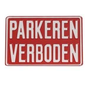 Tekstbord Parkeren Verboden