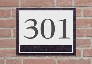 Natuursteen huisnummers