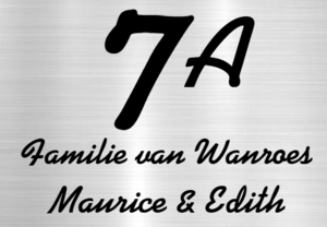 Naambord voordeur aluminium