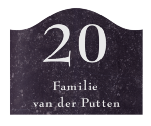 Naamplaten van Belgische hardsteen