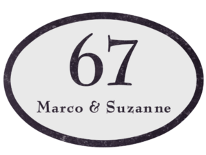 Naamborden van natuursteen