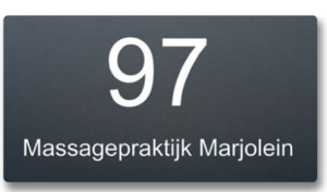 Antraciet naambord RVS