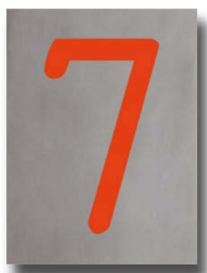 Betonnen huisnummerbordjes