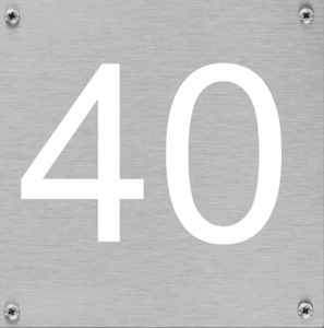 Huisnummerplaten van Aluminium