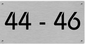 Nummerborden aluminium