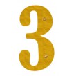 Huisnummer of letter metal look 7,5 cm hoog
