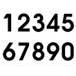 Natuursteen huisnummer of letter. Kleur grijs 