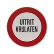 Uitrit vrijlaten verbodsbord