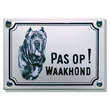 Mastif Honden naamplaat. Pas op Waakhond