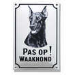 Doberman Honden naambord. Pas op Waakhond