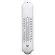 Emaille thermometer deco Crème-Zwart