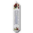 Emaille thermometer bloemen design