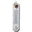 Emaille thermometer bloemen motief