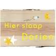 Houten naambord kinder kamer