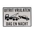 Tekstbord Uitrit vrijlaten dag en nacht