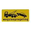 Tekstbord Wegsleep regeling