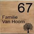 Houten naambord bamboe met plaatje boom