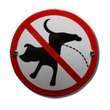 Honden verboden te plassen verbodsbord