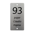 Rvs naambord diep gegraveerd