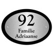 RVS naambord / Perspex huisnummer
