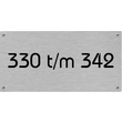 Aluminium huisnummerbord groot 